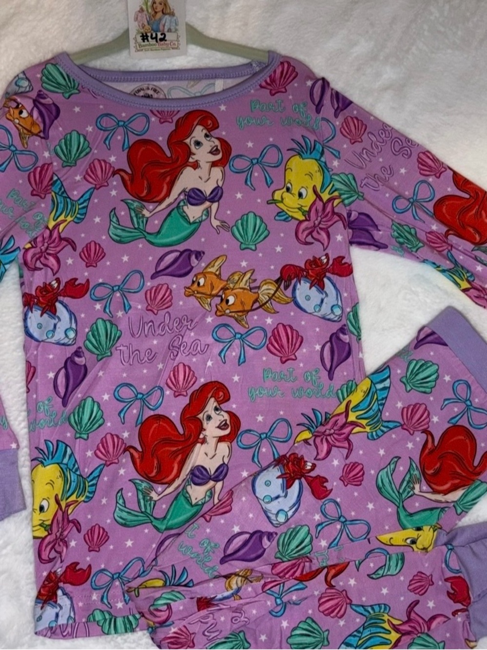 Bamboo Disney Purple Ariel & Friends Undersea Pajama Set